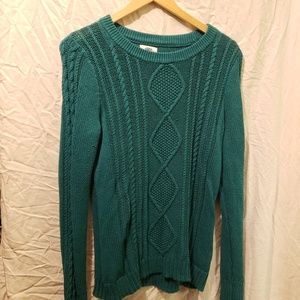 Teal Old Navy Cable Knit Sweater